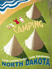 North Dakota Camping Sign