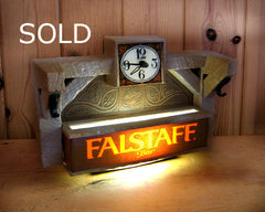 Falstaff Beer Sign and Clock