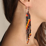 Beaded Fringe Earrings