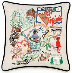 West Virginia State Pillow