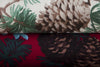 Pine Cone Fabric Red